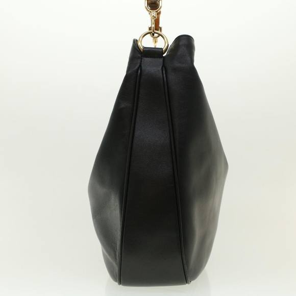 GUCCI Bamboo Hand Bag Leather 2way Black 001.2852.1577.0 Auth 41403 - Picture 3 of 16